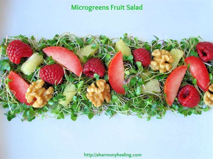 Salad trái cây microgreens