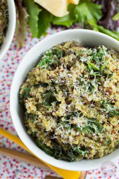 Rau bina pesto quinoa