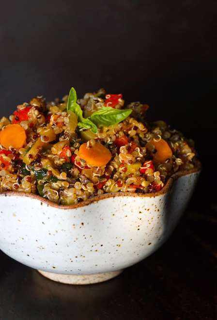 Quinoa rau xông khói