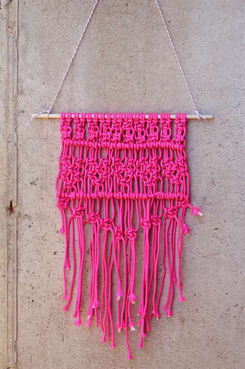 6 đèn neon macrame treo tường