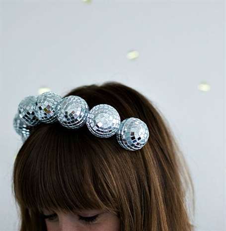 Băng đô DIY-disco-ball-headband