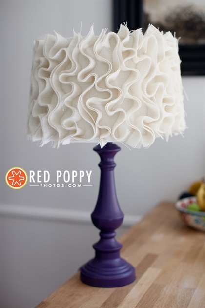 Ruffle DIy chụp đèn