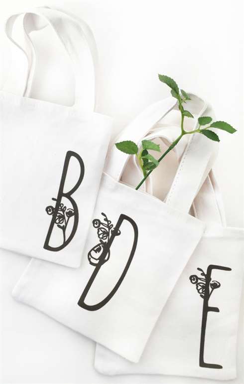 DIY Mini Monogrammed Totes