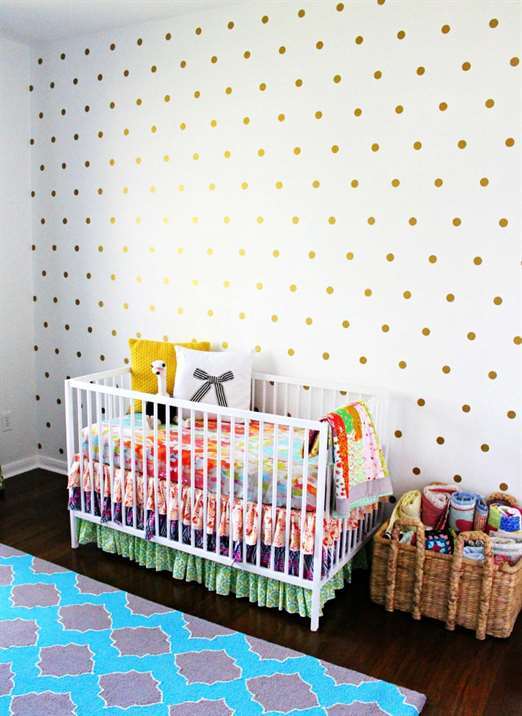 DIY Polka Dotted Wall