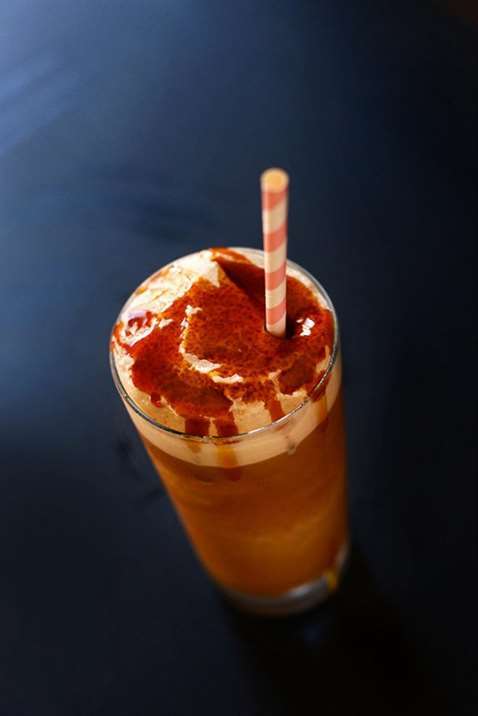 Frappe caramel thuần chay