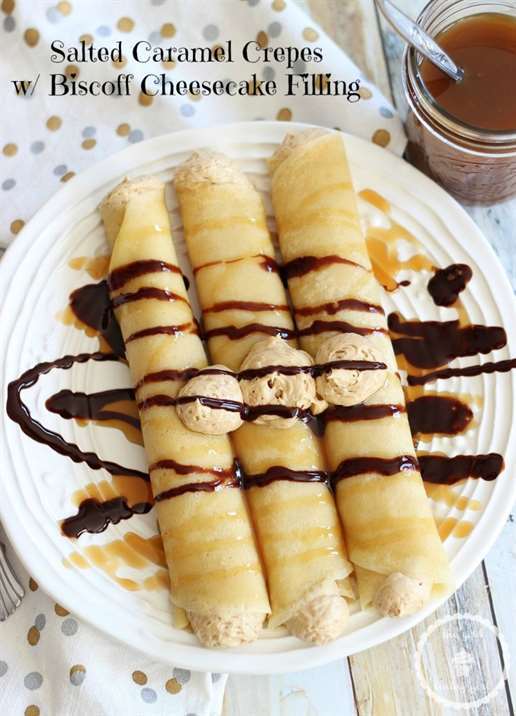 Bánh crepe caramen mặn với bánh phô mai biscoff và sốt caramen 4 pin 738x1024