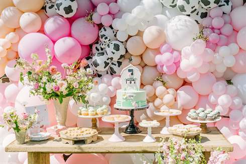 Barnyard Dessert Table from a Noa Barnyard Bash on Kara's Party Ý tưởng |  KarasPartyIdeas.com