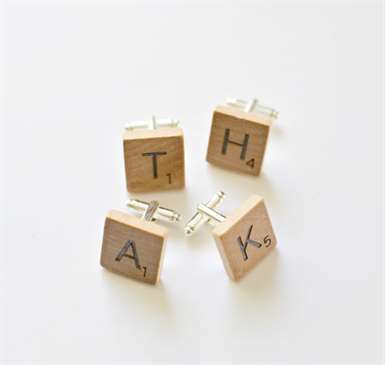 DIY Scrabble Cufflinks