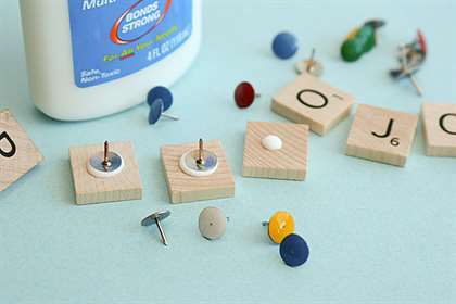 DIY Scrabble Push PIns