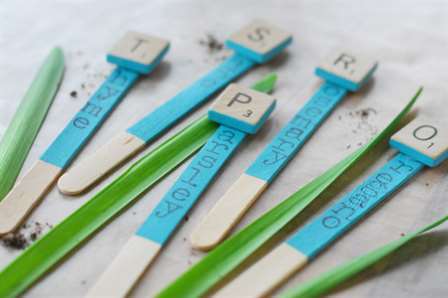 DIY Scrabble Garden Markers