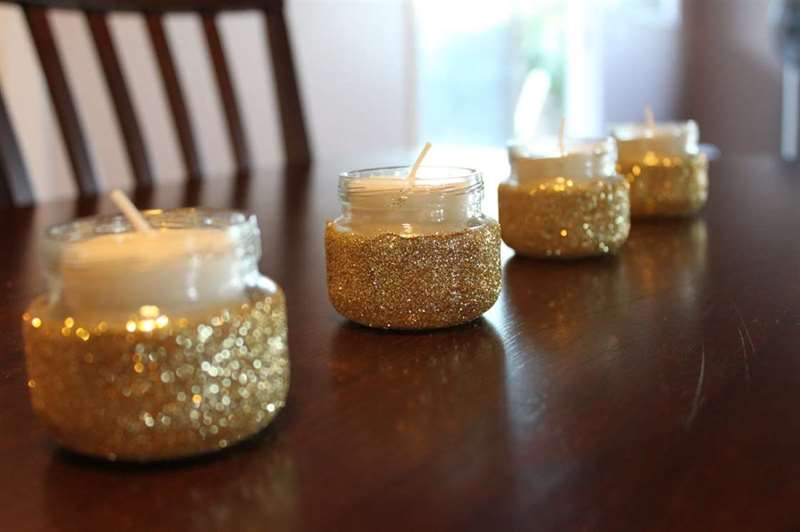 DIY Glitter Baby Food Jar