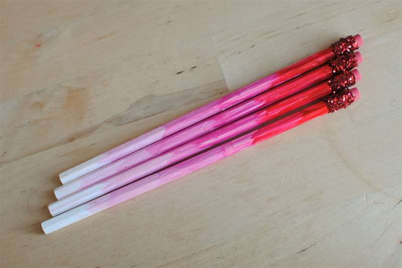 Ombre Pencils - Đồ thủ công ngày lễ tình nhân tự làm