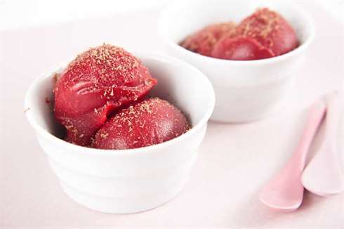 Cherry zinfandel sorbet