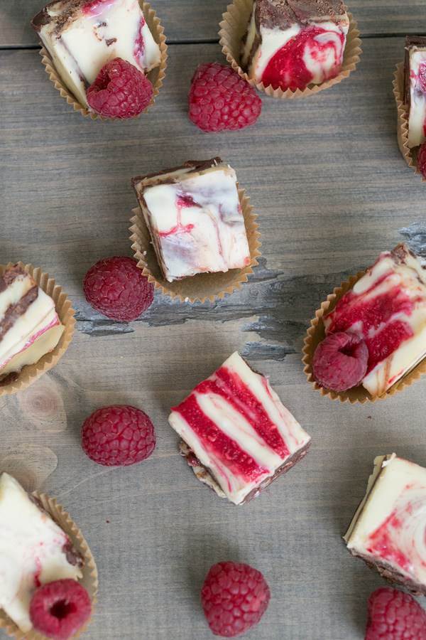 Raspberry Marble Fudge - Ý tưởng bánh Valentine