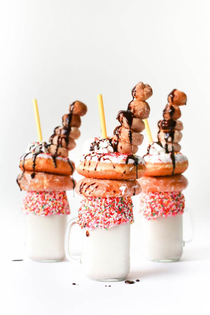 Over the top donut milkshake