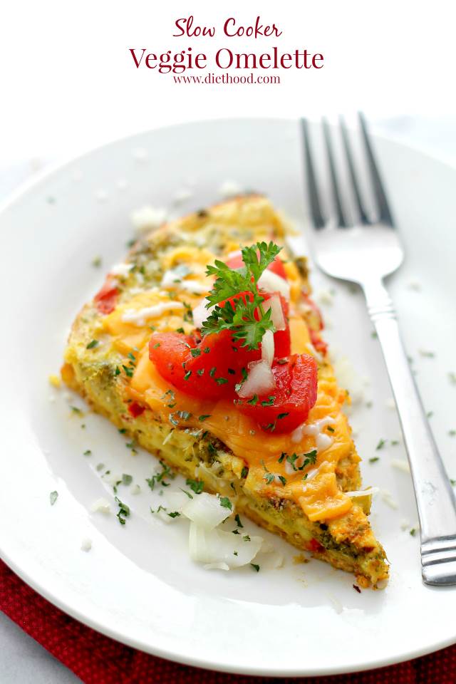 Nấu Chậm-Veggie-Omelettte