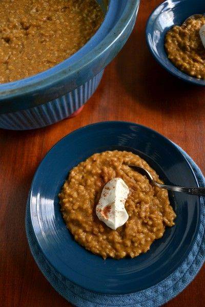 Pumpkin Pie Oatmeal Crockpot