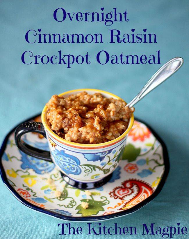 Cinnamon Raisin Oatmeal Crockpot