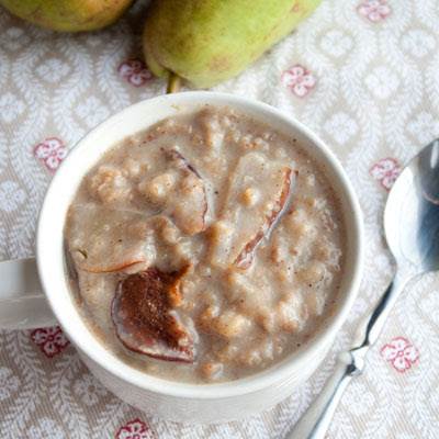 Vanilla Pear Spice Oatmeal Crockpot