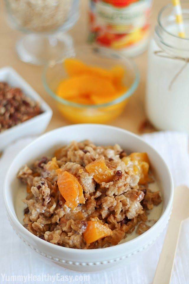 Peach Crockpot Oatmeal