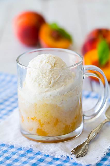 Peach Cobbler Mug Cake