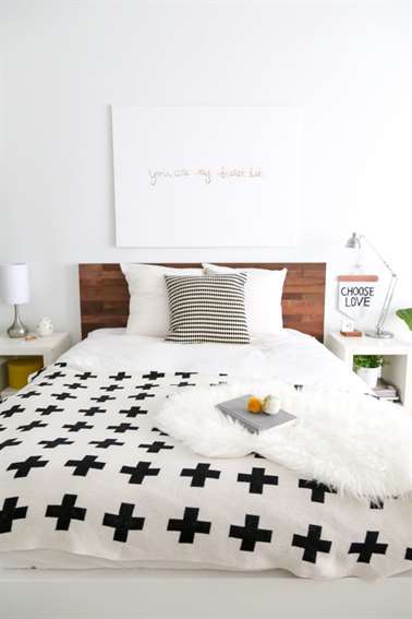 IKEA Hack DIY Stikwood Headboard