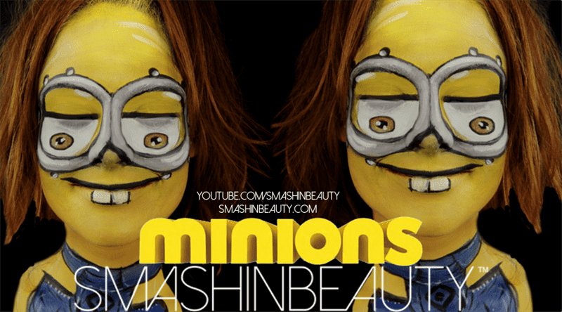 Hướng dẫn vẽ mặt Minions 2 hallloween 2015