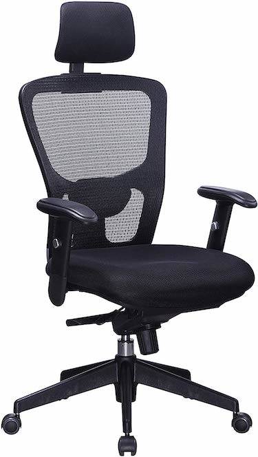 Office factor black mesh high back executive office chair