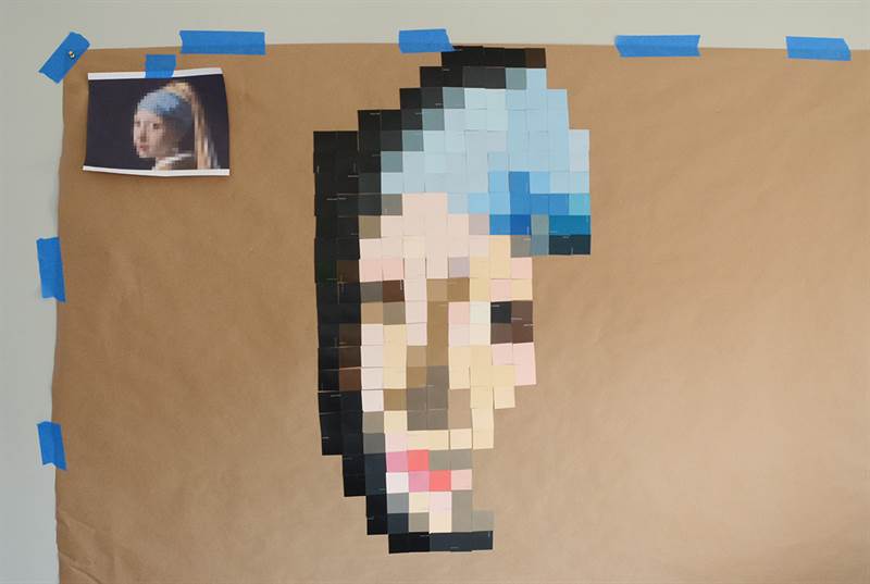 Paint Chip Girl With A Pearl Earring 5