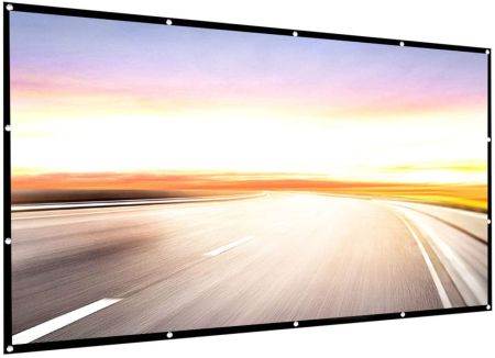 Màn hình máy chiếu P jing Màn chiếu chống nhăn có thể gập lại 150 inch