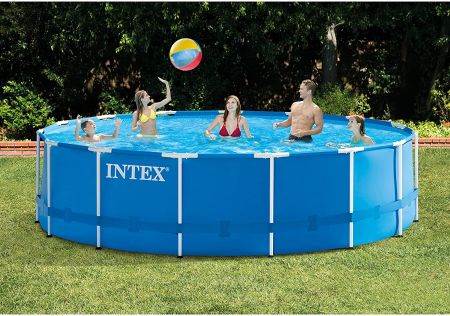 Bộ hồ bơi khung kim loại Intex 15ft x 48in