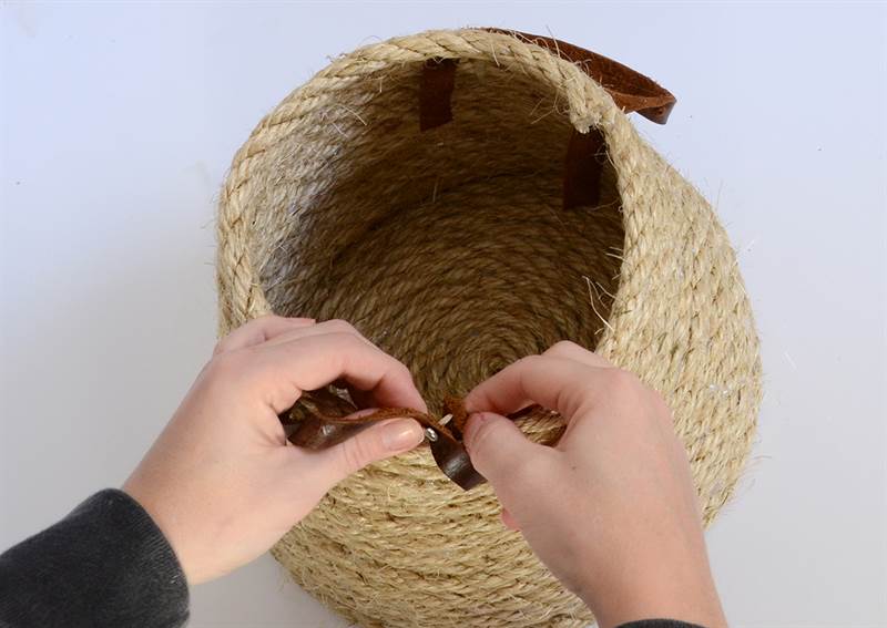 Rope Basket DIY 6