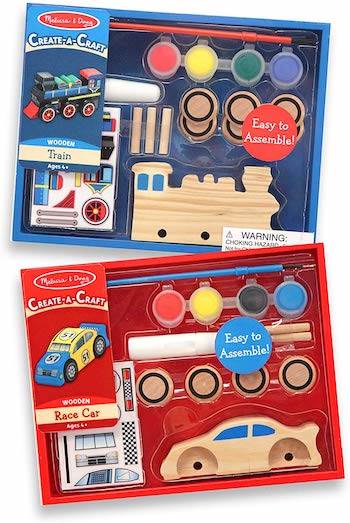 Melissa & doug trang trí bộ xe lửa bằng gỗ của riêng bạn