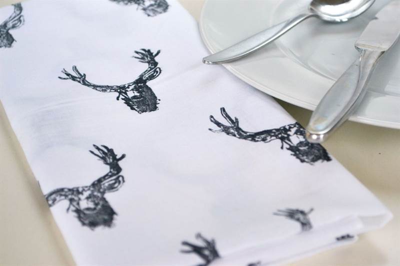 modern reindeer stamped napkins.jpg