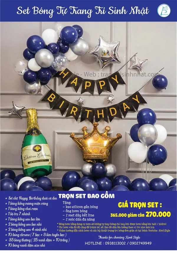 chi tiet set bong sinh nhat tone xanh manh me chi tiet set bong sinh nhat tone xanh manh me