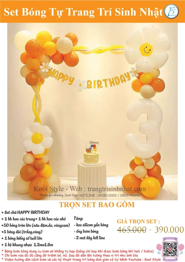 set trang tri sinh nhat kem khung nhua tone vang cam set trang tri sinh nhat kem khung nhua tone vang cam