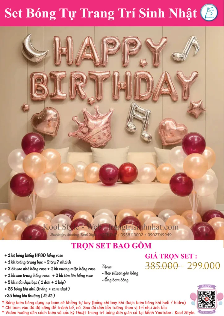 chi tiet set trang tri sinh nhat nguoi lon tone hong do chi tiet set trang tri sinh nhat nguoi lon tone hong do