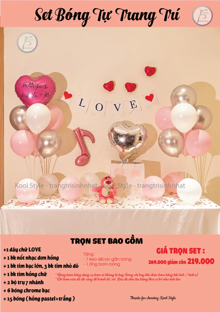 set trang tri le tinh yeu don gian 1