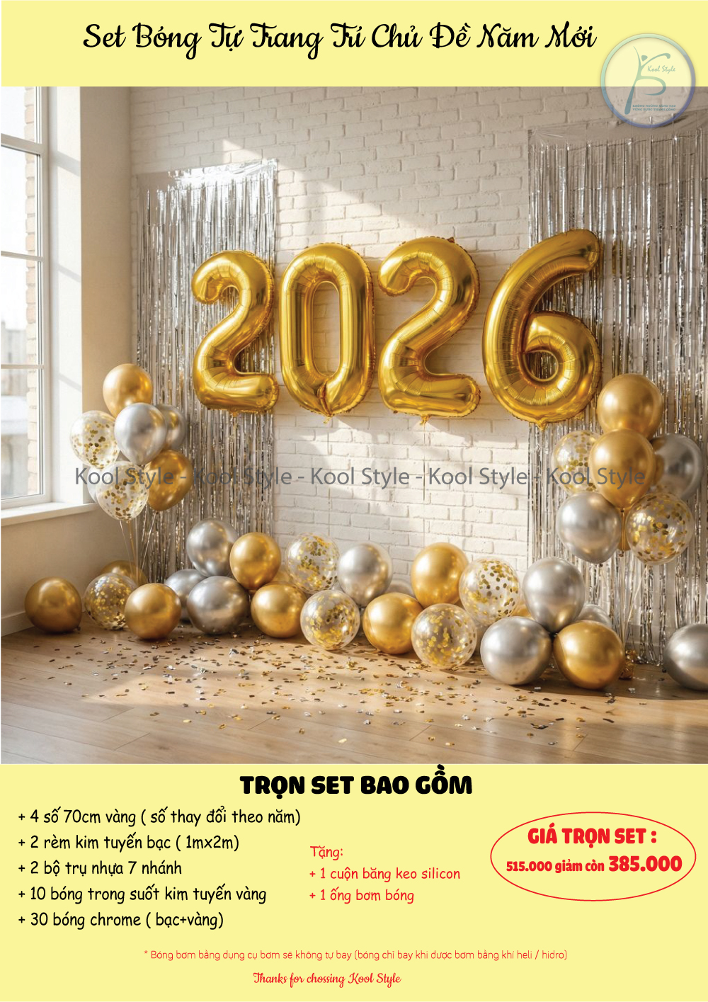 set bong trang tri happy newyear set bong trang tri happy newyear